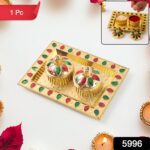 Rakasha Bandhan Special Puja Thali, Kumkum Thali Holder, Pooja Return Gift, Indian Housewarming Gifts, Brother / Bhai...