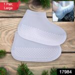 Non-Slip Silicone Reusable Waterproof Anti-Skid Shoe Covers (Large, 1 Pair) - With Dupatta by Nari Haat, Indian ethni...