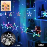 12 Stars LED Curtain String Lights with 8 Flashing Modes (Multicolor / With Box) - With Dupatta by Nari Haat, Indian ...