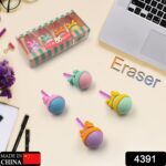 Lolipop Eraser for Girls & Boys / Eraser for School B'Day Return Gift Party Doughnut Lollipop Ice Cream Theme Shape E...