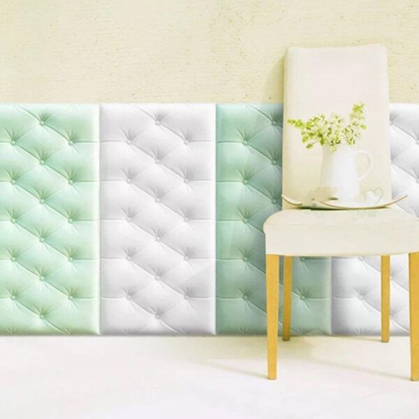 Green 3D Adhesive Wallpaper for Living Room – Self Adhesive Home Decor