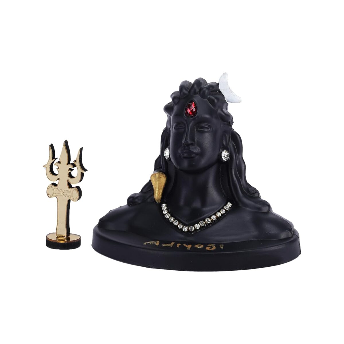 61Dk7BZCQ2L._SL1500_ Click Pujan Adi Yogi Shiva Statue with Trishul - Resin Car Dashboard Idol for Pooja, Shivratri Gift, Home & Office Decor - Image 3