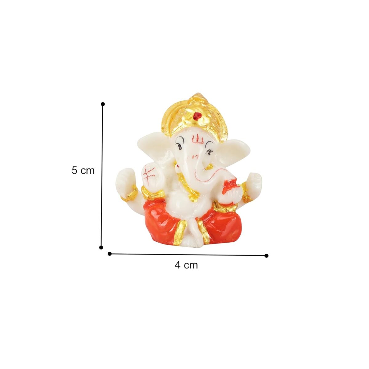 61qsDBh1MsL._SL1500_ Click Pujan Ganesh - Poly Murti for Car Dashboard - Polyresin Home Decor Showpiece Gift - Image 2