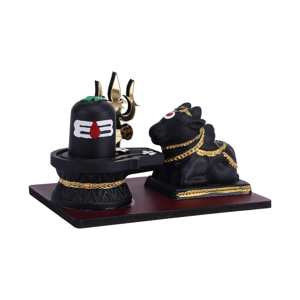 61s3S4g0EyL._SL1500_ Click Pujan Shiv Nandi Trishul Idol | Lord Shiva with Nandi and Trishul Showpiece | Ideal for Home Temple, Pooja Room, Spiritual Décor, and Religious Gift - Image 3