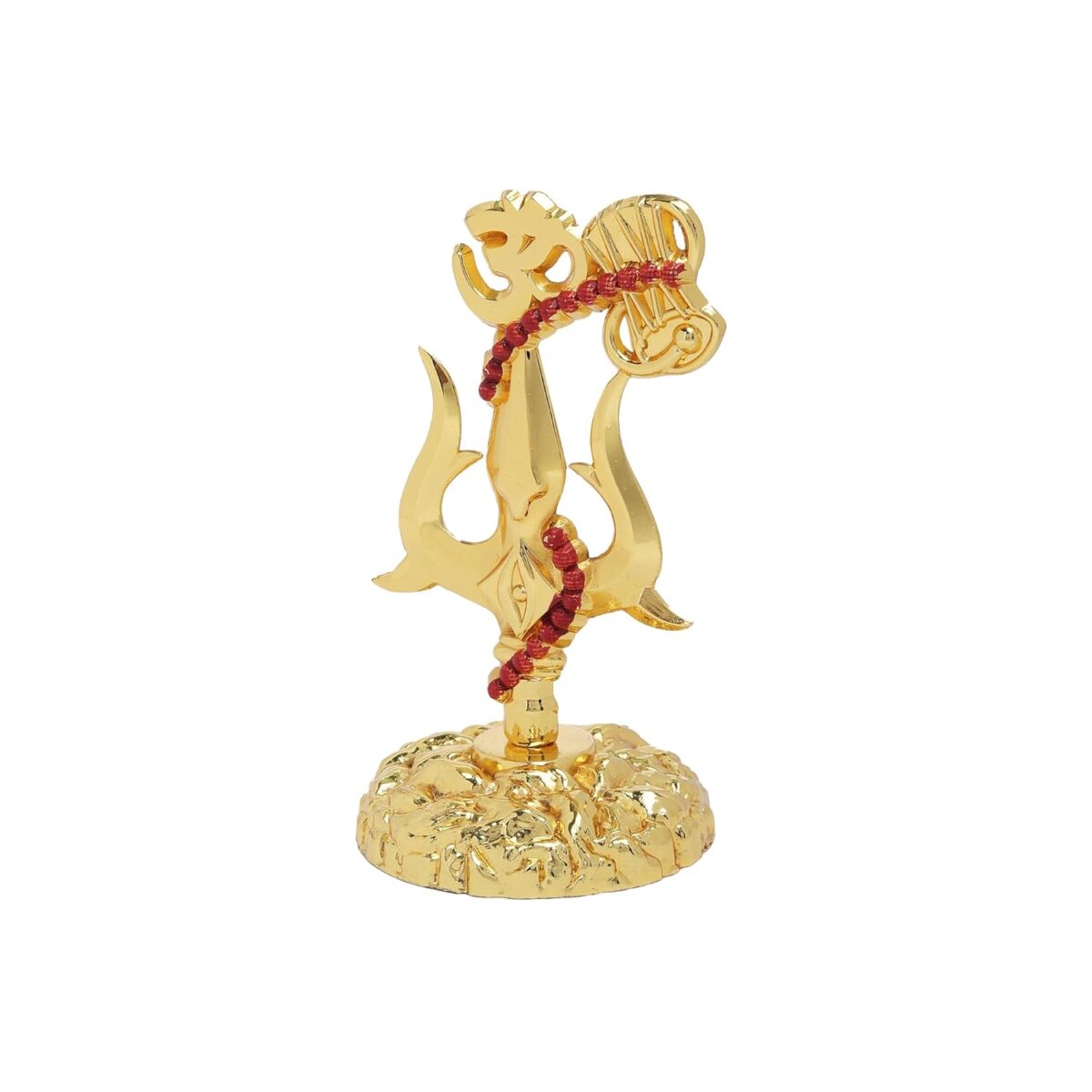 61yeUreN8GL._SL1500_ Click Pujan Trishul with Damru – Golden Brass Lord Shiva |Trident with Drum for Temple | Ideal for Home Mandir, Pooja Decoration, and Spiritual Rituals - Image 4