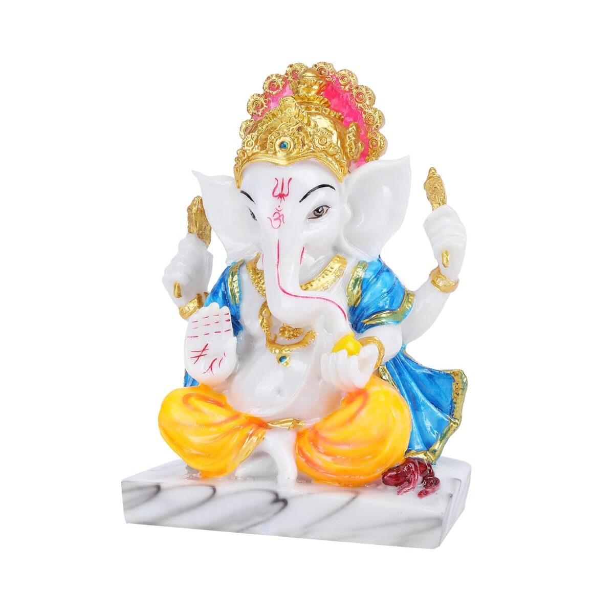 716n0v-d4AL._SL1500_ Click Pujan Ganesh Ji 8.5" Polyresin Religious Showpiece | Elegant Home & Office Décor | Perfect Corporate Gift Idea | Lord Ganesha Idol for Living Room & Pooja Room | Divine Decorative Item for Auspicious Vibes & Spiritual Ambiance. - Image 4