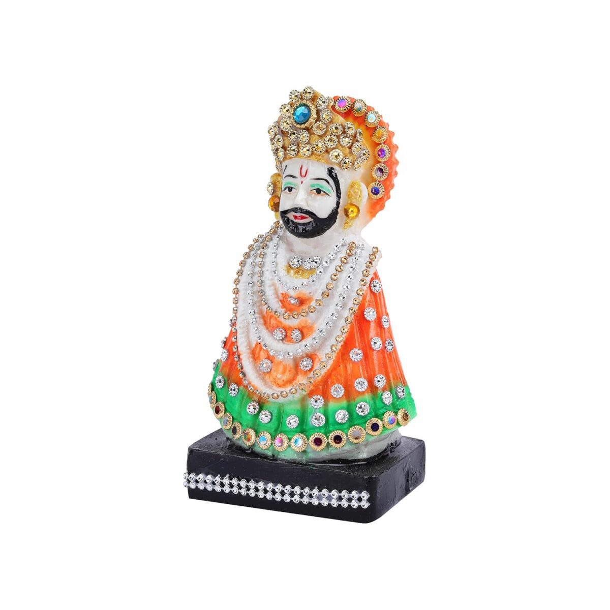 71BF1i44ByL._SL1500_ Click Pujan Khatu Shyam โ 5 Inch | Divine Decorative Showpiece for Home Temple, Office Desk, Living Room Dรฉcor | Ideal Spiritual and Corporate Gift - Image 4