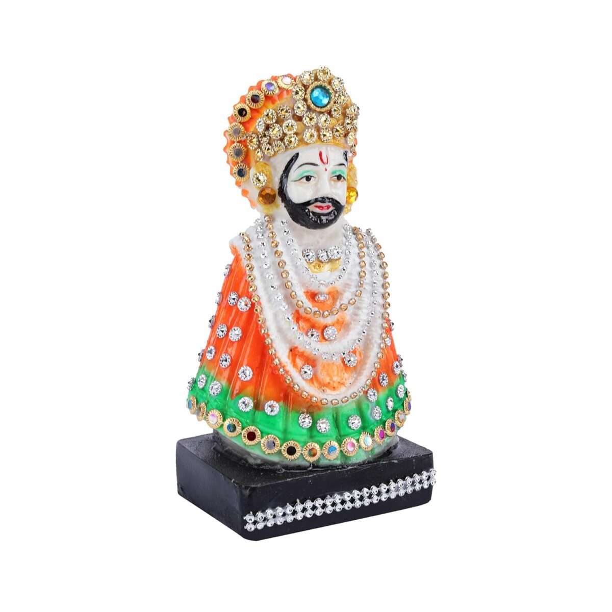 71IkeRmwLlL._SL1500_ Click Pujan Khatu Shyam โ 5 Inch | Divine Decorative Showpiece for Home Temple, Office Desk, Living Room Dรฉcor | Ideal Spiritual and Corporate Gift - Image 3