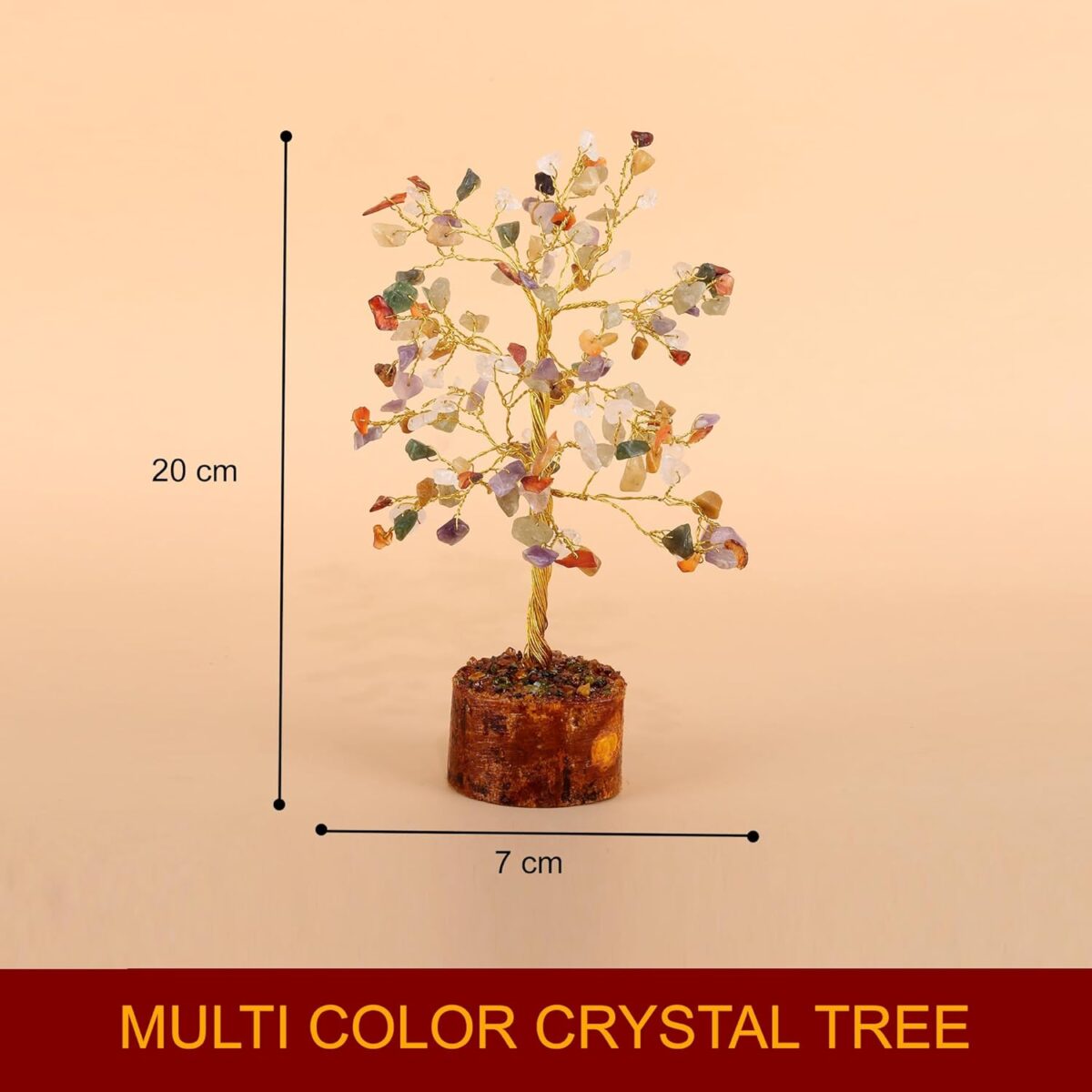 71OM0BleGHL._SL1500_ Click Pujan Seven Chakra Crystal Tree - Good Luck Showpiece for Home Decor, Gift Item - Image 2