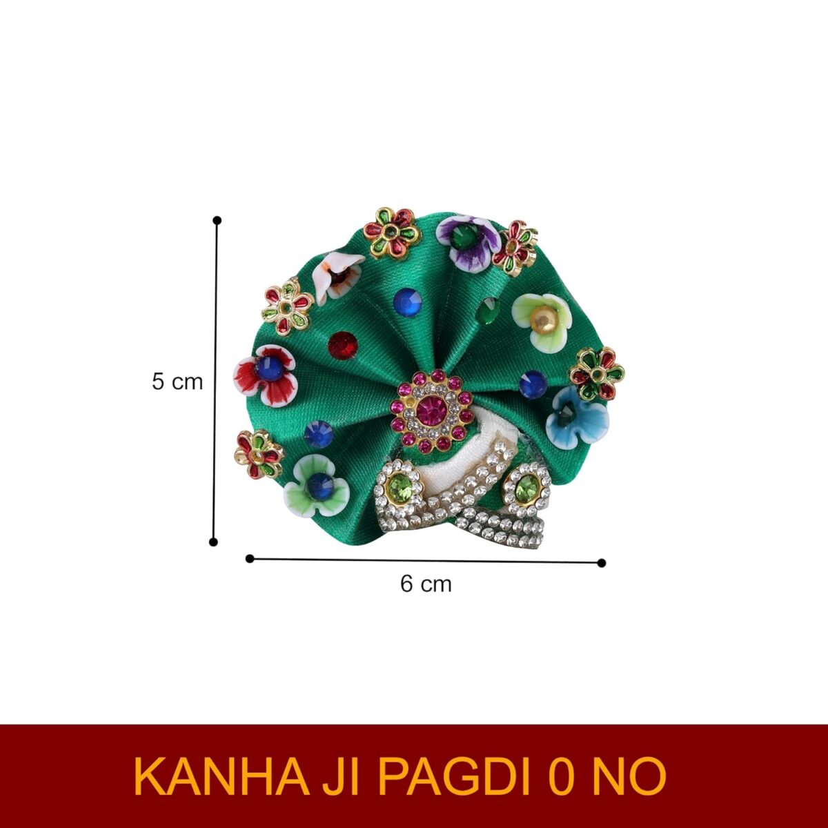 71Tgwu0LB2L._SL1500_-1 Click Pujan Kanha Mukut - 2 No Flower Crown for Bal Gopal, Krishna Ji | Set of 2 | Handmade Shringar for Janmashtami & Puja - Image 4