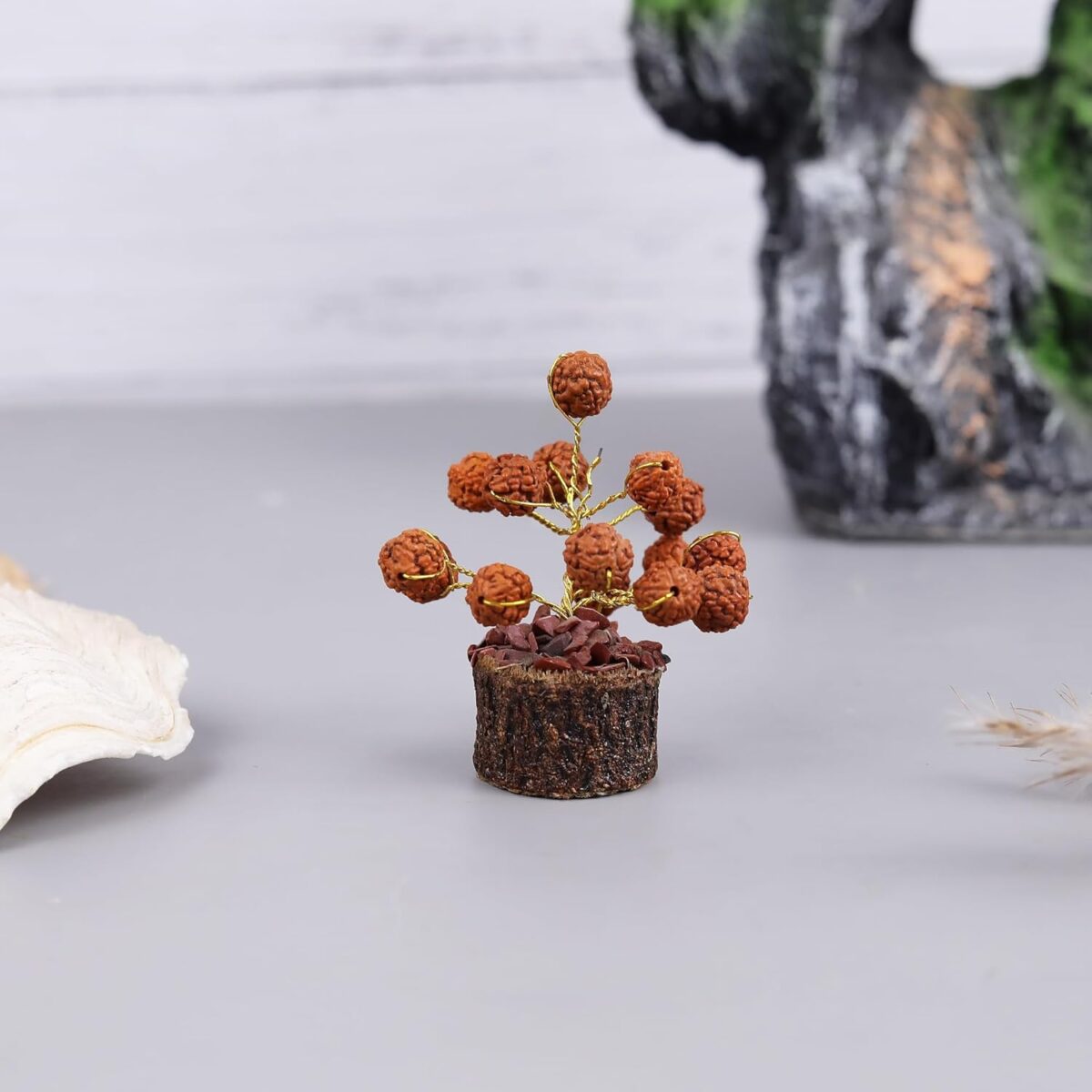 71sVC8OwRsL._SL1500_ Click Pujan Rudraksh Tree - Small Beads Tree for Health, Luck & Home Décor - Image 5