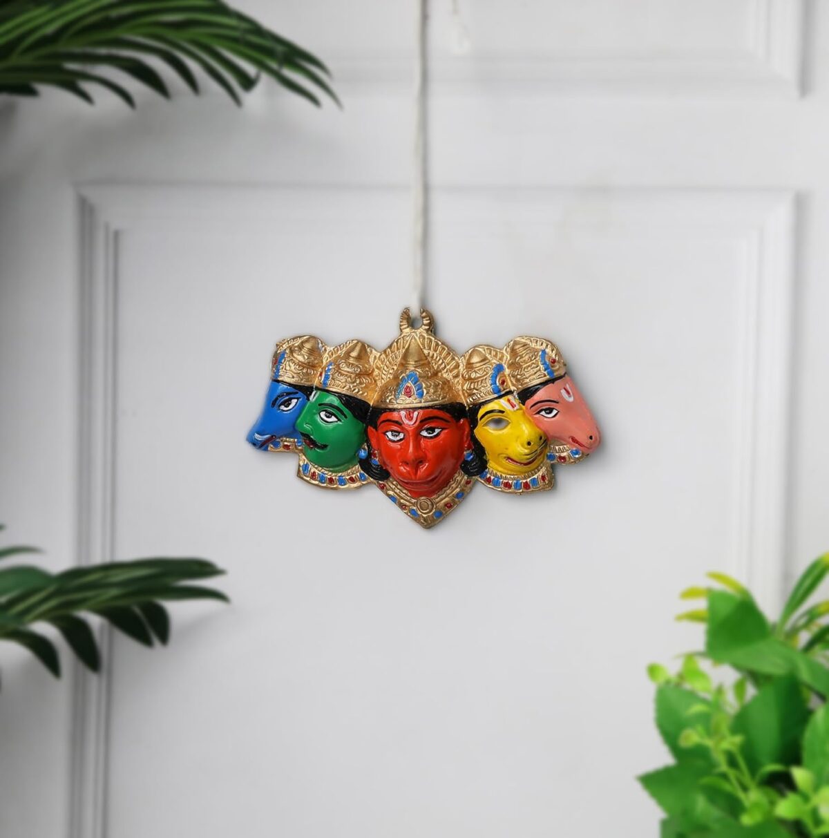 71w9clJg0iL._SL1500_-1 Click Pujan Panchmukhi Hanuman Statue - Multicolor Hindu God Murti for Home, Office & Temple | Vastu Protection Decor - Image 4