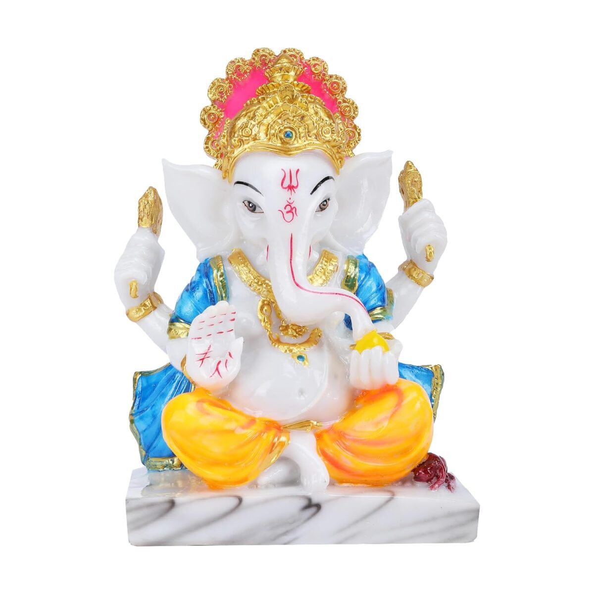 71yAGdqroyL._SL1500_ Click Pujan Ganesh Ji 8.5" Polyresin Religious Showpiece | Elegant Home & Office Décor | Perfect Corporate Gift Idea | Lord Ganesha Idol for Living Room & Pooja Room | Divine Decorative Item for Auspicious Vibes & Spiritual Ambiance. - Image 1