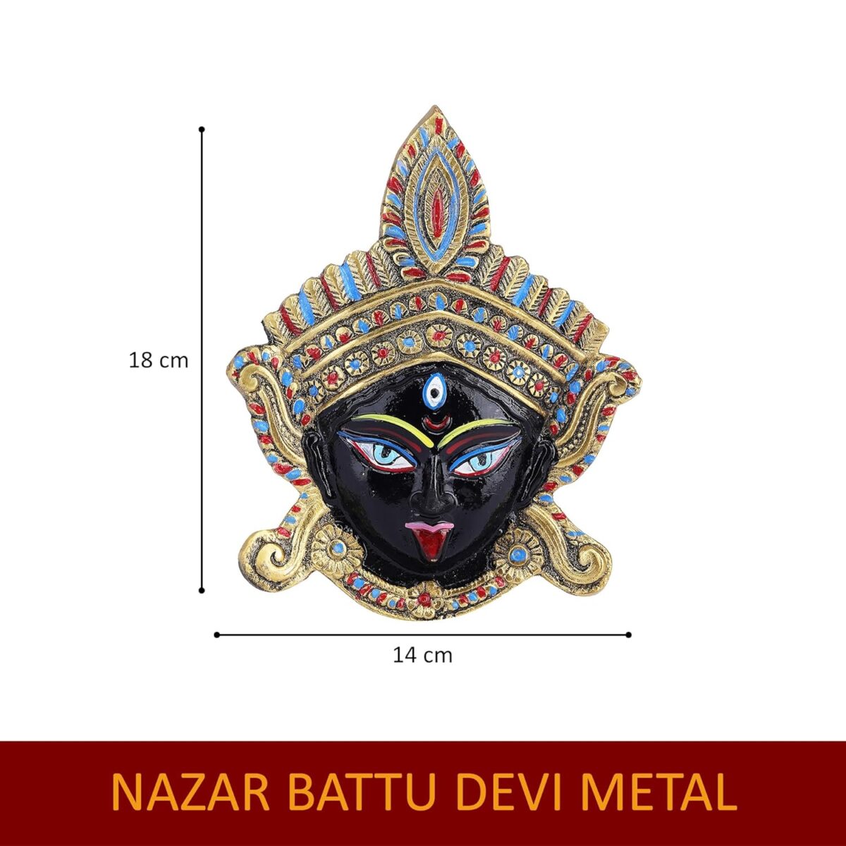 81EpBRhKSXL._SL1500_-1 Click Pujan Nazar Battu - Devi Metal Maa Kali Evil Eye Remover for Home, Office & Shop | Vastu Dosh Negativity Remedy - Image 4