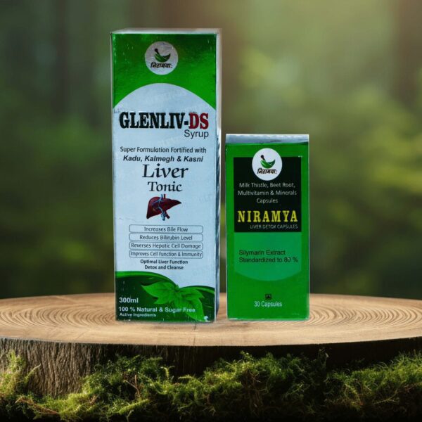 Glenliv Ds Syrup + Niramya Liver Detox Cap Combo