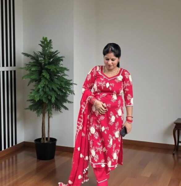 Rose Red Suit by Sonika Signature: Elegant Ethnic Wear with Timeless Charm for Festive Occasions