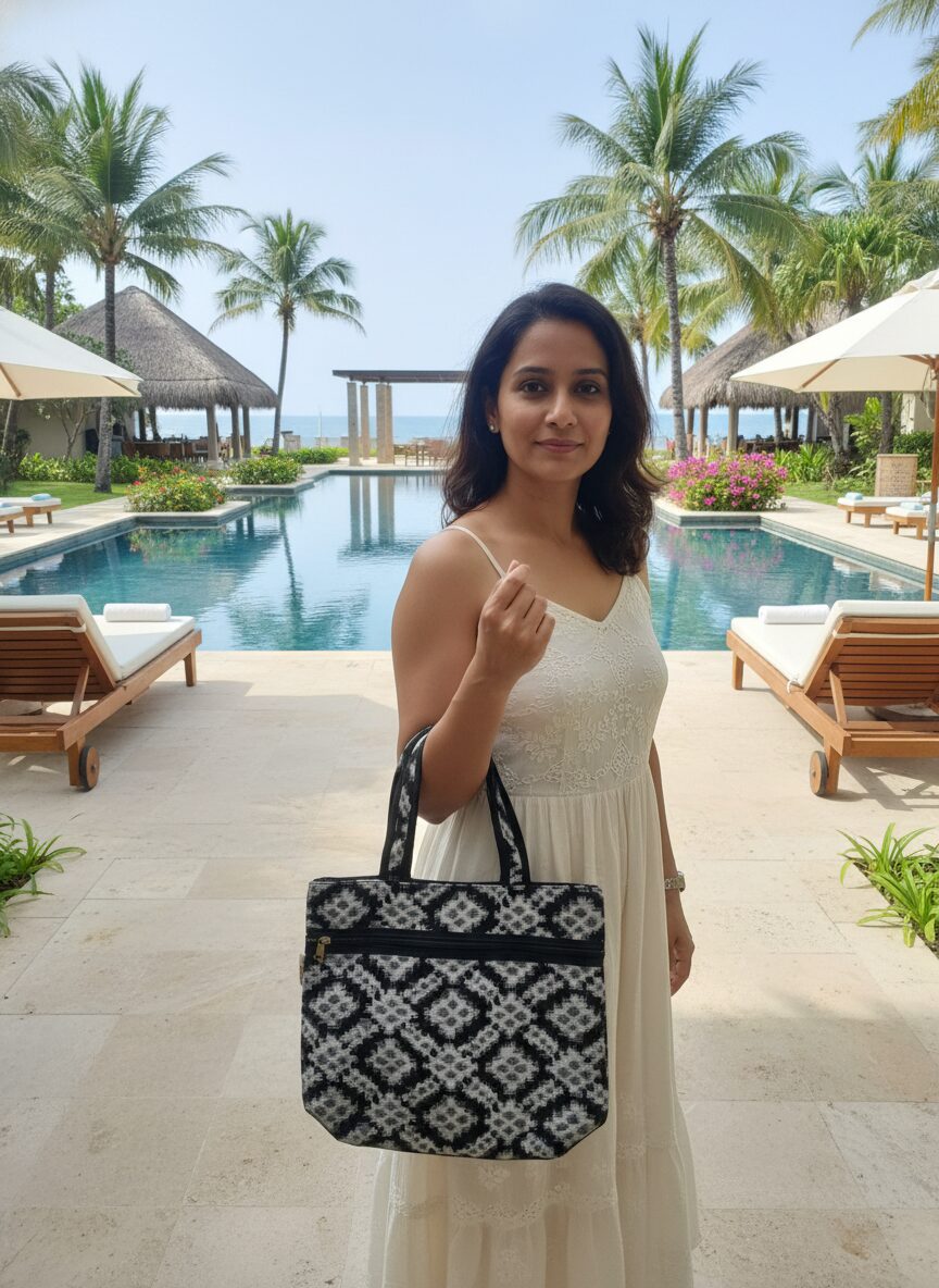 enhanced-image Elegant Women's Leather Handbag: Stylish & Versatile Shoulder Bag with Durable Design for Everyday Use by Mapp Handloom & Handicrafts - Image 1