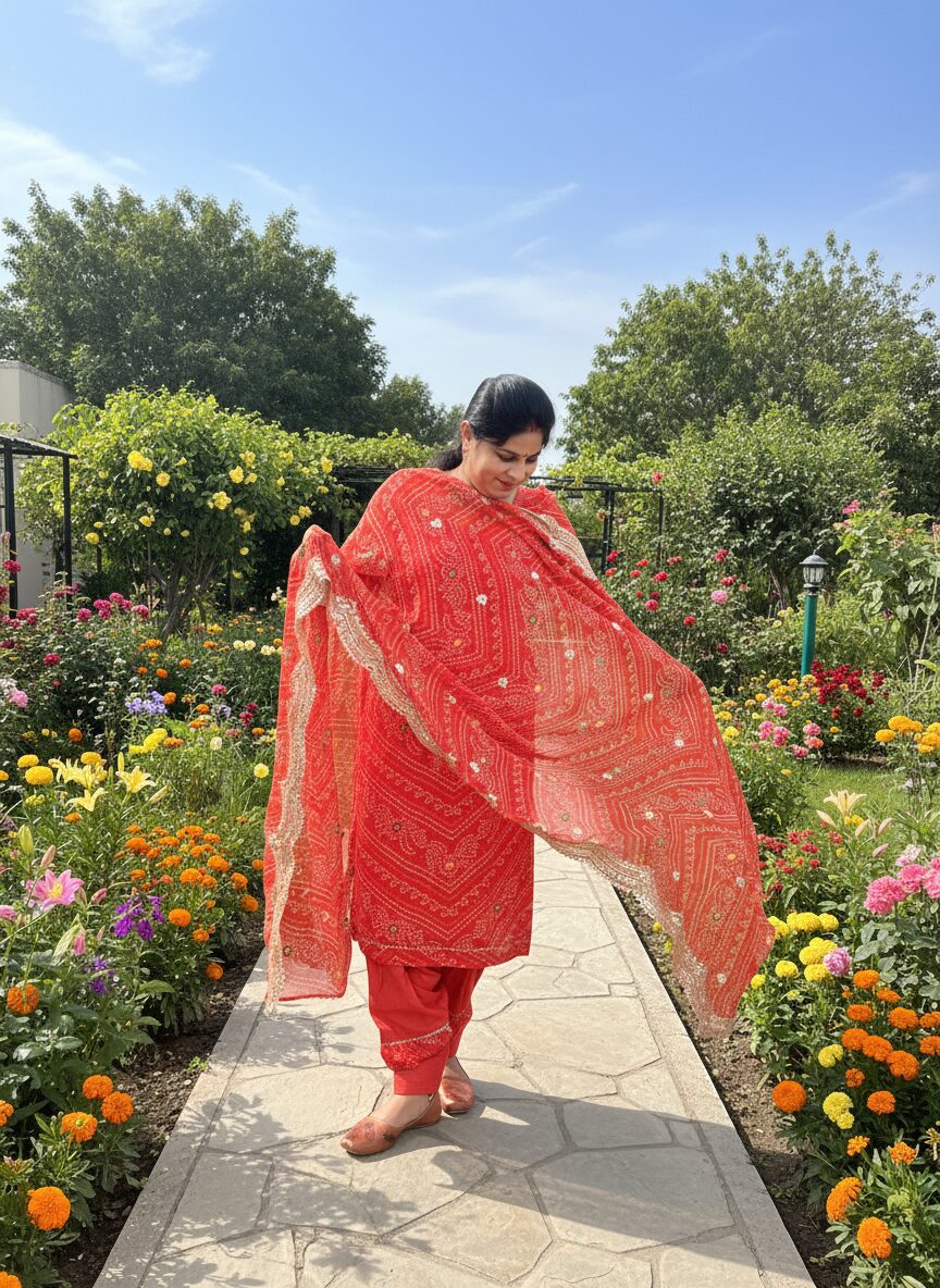 enhanced-image Pure Organza Cut Work Suit with Embellished Dupatta & Bottom: Trending Ethnic Wear by Sonika Signature for Festive Elegance - Image 1