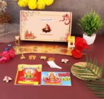 Click Pujan Lakshmi Yantra Puja Kit - Divine Samagri Box for Devotional Puja - Closeup Embroidery by clickpujan on Na...