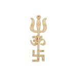 Click Pujan Trishul Trishakti Small | Mandir & Home Decor | Shiv Bhakti, Vastu Protection | Om Swastik Trishakti for Energy Balance