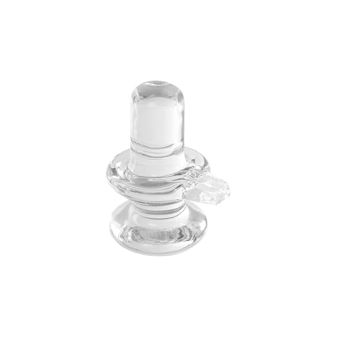 411KGFLOn4L._SX679_-1 Click Pujan 3.5 Inch Transparent Shivling | Mahadev Idol for Home Temple | Lord Shiva Lingam for Pooja & Blessings - Image 2