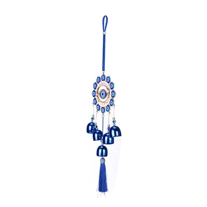 41FwpxDyEL._SX679_-1 Click Pujan Evil Eye Wind Chime - Nazar Batu Door Hanging for Protection & Good Luck - Image 2