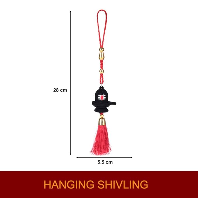 41NTCkeuEkL._SX679_-1 Click Pujan Shivling Hanging | Nazar Batu for Protection, Good Luck & Positivity | Home & Office Charm - Image 4