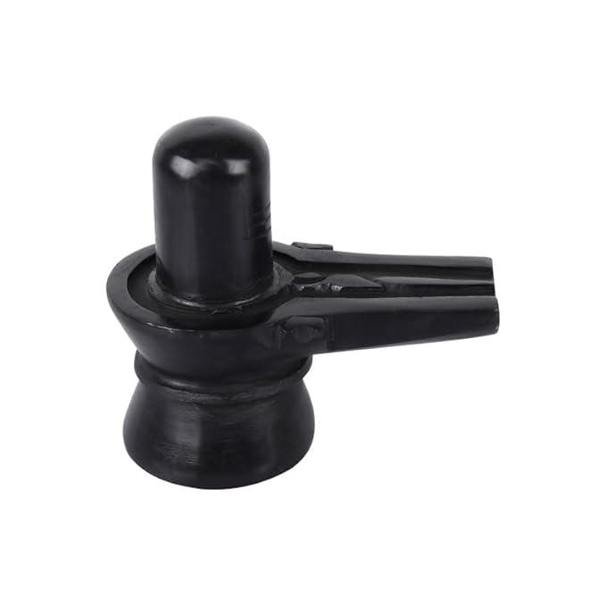 41PIInzinRL._SX679_-1 Click Pujan 4 Inch Black Marble Shivling | Mahadev Idol for Home Temple | Handcrafted Lord Shiva Lingam for Pooja & Worship - Image 2