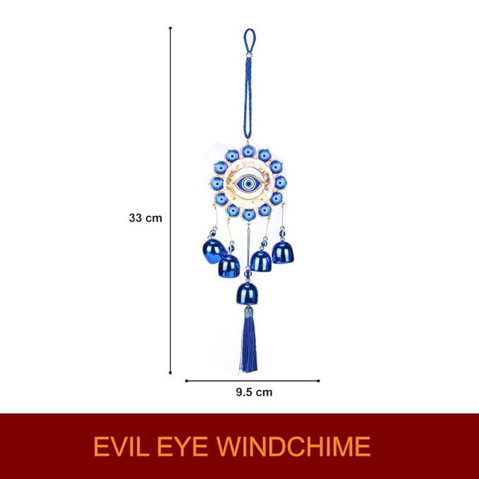 41aj5BBgbFL._SX679_-1 Click Pujan Evil Eye Wind Chime - Nazar Batu Door Hanging for Protection & Good Luck - Image 5