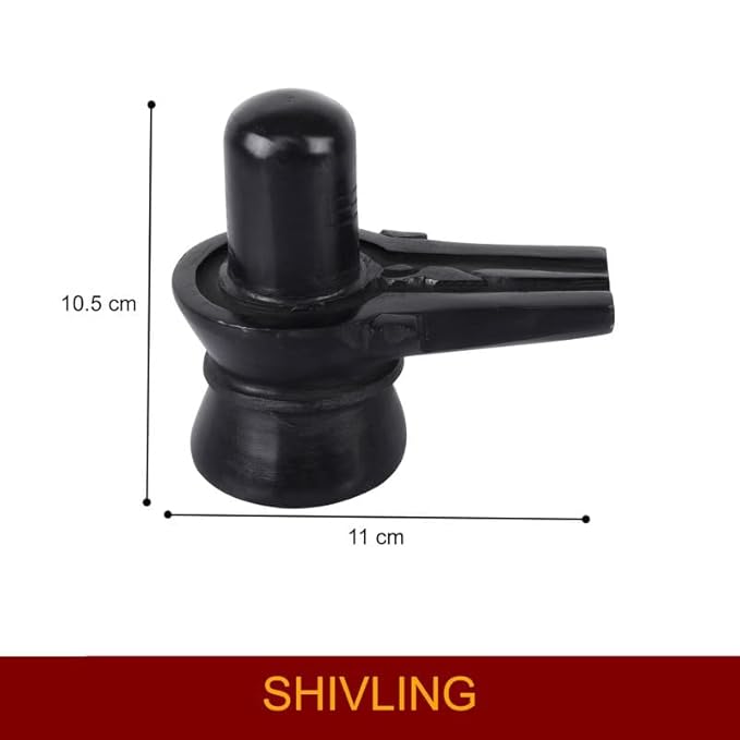 41lAP2GKebL._SX679_-1 Click Pujan 4 Inch Black Marble Shivling | Mahadev Idol for Home Temple | Handcrafted Lord Shiva Lingam for Pooja & Worship - Image 3
