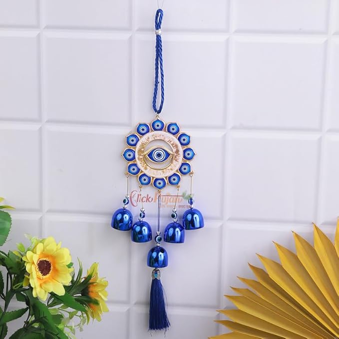 51FTiCO69rL._SX679_-1 Click Pujan Evil Eye Wind Chime - Nazar Batu Door Hanging for Protection & Good Luck - Image 4
