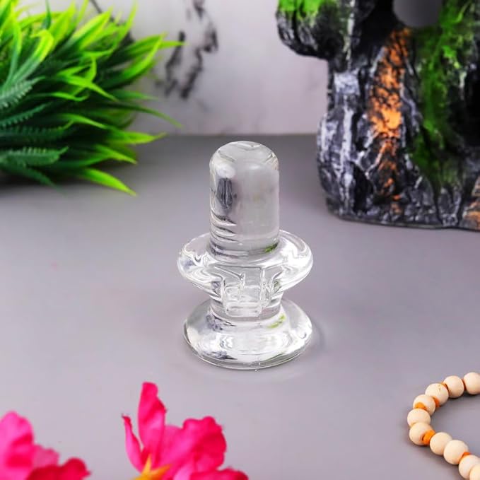 51d7ZfvHcOL._SX679_-1 Click Pujan 3.5 Inch Transparent Shivling | Mahadev Idol for Home Temple | Lord Shiva Lingam for Pooja & Blessings - Image 4