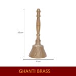 Click Pujan Ghanti Brass - Small Puja Bell for Arti Prayer | Small Temple Home Mandir Diwali Decoration | Ideal Gift - Image 2