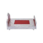 Click Pujan Wooden Silver Palang for Krishna – Medium, Traditional Laddu Gopal Palang with Intricate Carvings - Image 4