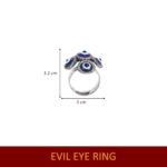Click Pujan Evil Eye Ring: Adjustable Metal Finish for Men & Women. Attracts Wealth, Abundance & Protection. Spiritual Jewellery for Negativity Protection. Click Pujan Brand. - Image 4