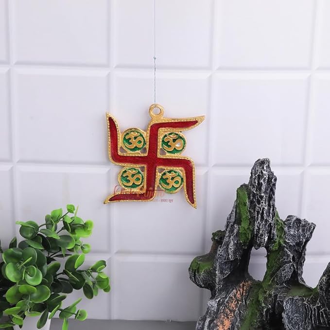61TQ0BJ5sIL._SX679_-1 Click Pujan Swastik Hanging | Main Door Vastu Decor | Auspicious Pooja Item for Diwali & Navratri - Image 5