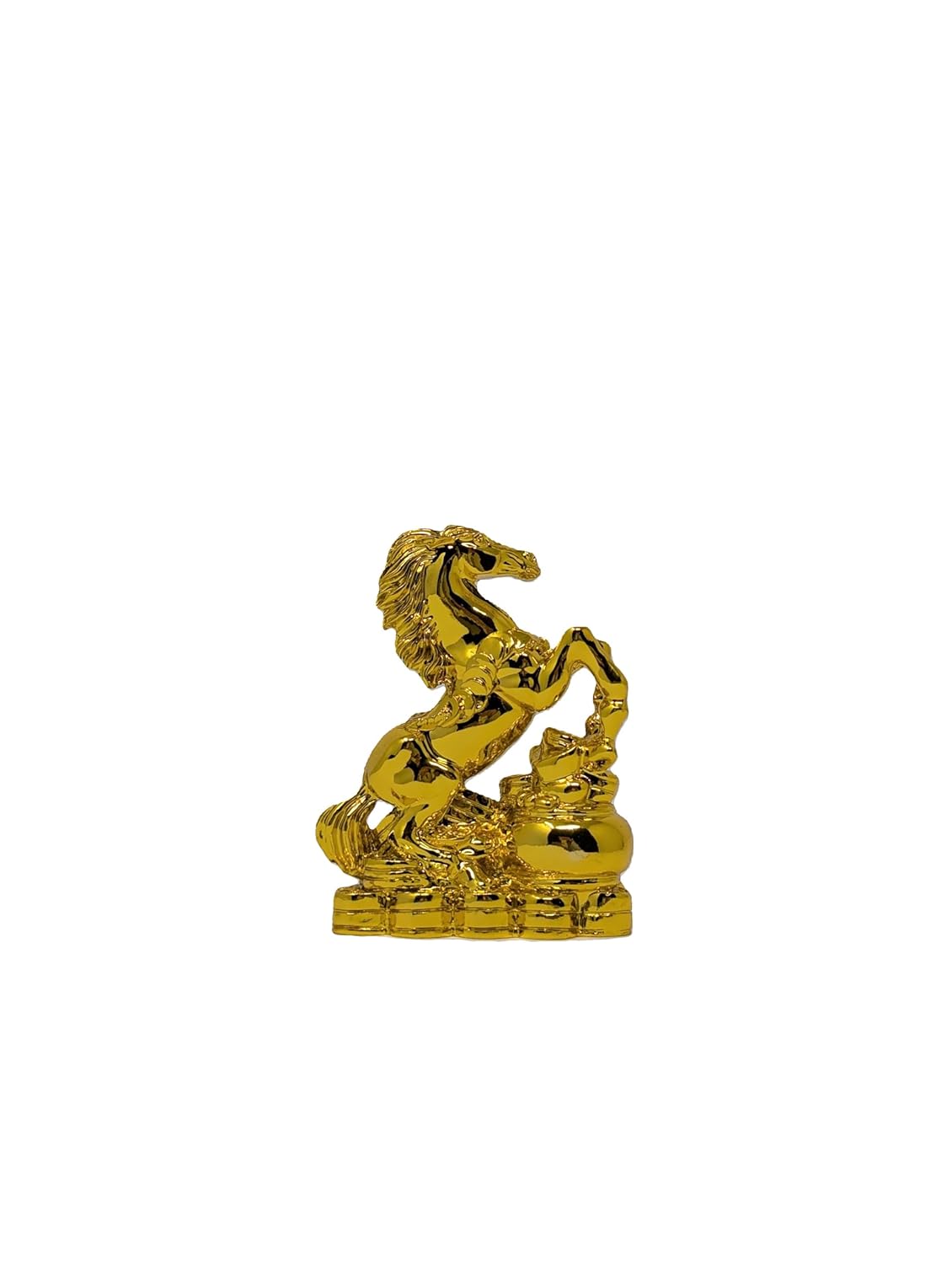 61UwguTHREL._SL1500_-1 Click Pujan Golden Horse Set of 2 - Money & Power Vastu Showpiece - Image 3