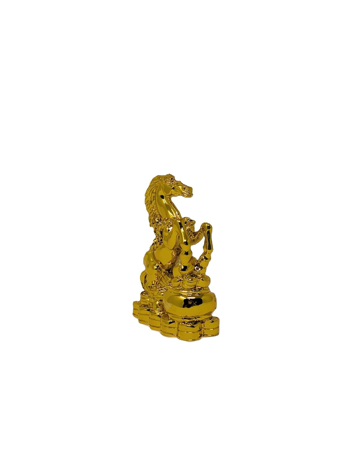 61cKFYPs11L._SL1500_-1 Click Pujan Golden Horse Set of 2 - Money & Power Vastu Showpiece - Image 2