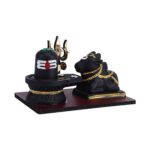 Click Pujan Shiv Nandi Trishul Idol | Lord Shiva with Nandi and Trishul Showpiece | Ideal for Home Temple, Pooja Room, Spiritual Décor, and Religious Gift - Image 3