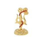 Click Pujan Trishul with Damru – Golden Brass Lord Shiva |Trident with Drum for Temple | Ideal for Home Mandir, Pooja Decoration, and Spiritual Rituals - Image 4