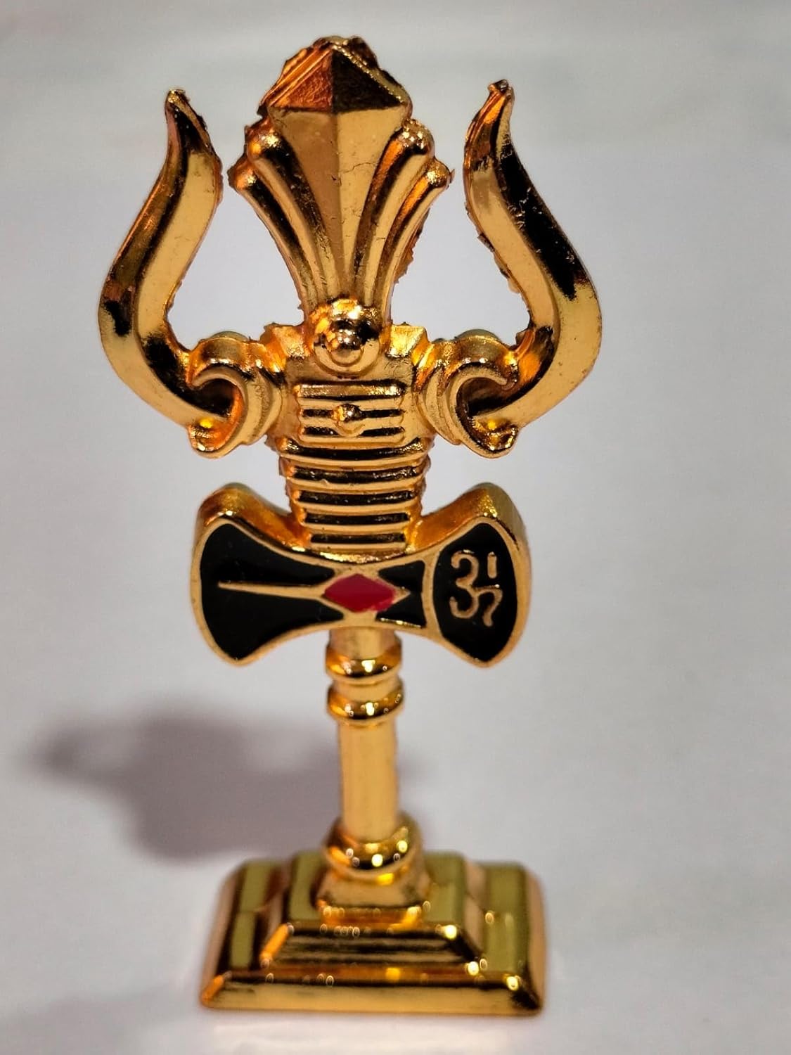 711lz8VWveL._SL1500_-1 Click Pujan Gold Trishul - Small Brass Trident for Shiv Bhakti, Car & Home Temple - Image 1