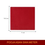 Click Pujan Vastra - White Plain Small Set of 3 | Pooja Aasan for God Idol, Mandir, Ganesh Baithak - Image 3