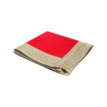 Click Pujan Red Cloth with border - 9x9 (Set of 2) | Chowki Kapda for Mandir & Home Temple - Image 2