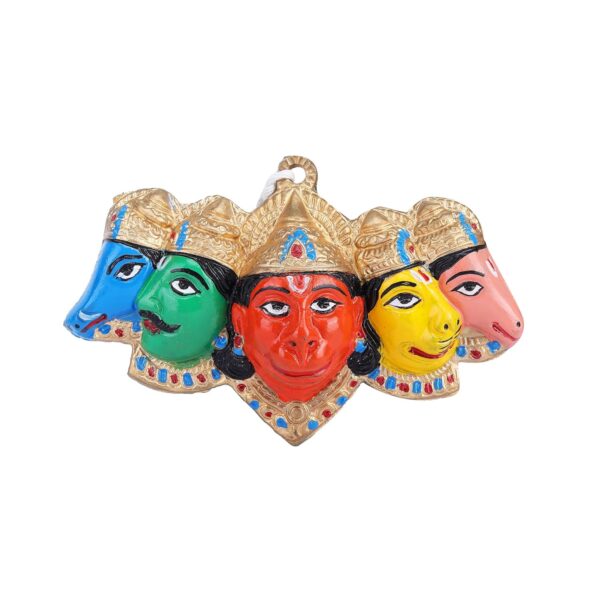 Click Pujan Panchmukhi Hanuman Statue - Multicolor Hindu God Murti for Home, Office & Temple | Vastu Protection Decor