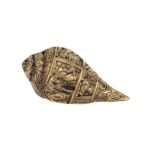 Click Pujan Brass Shankh with Ganesha Carving - Temple & Home Decor Showpiece