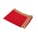 Click Pujan Red Cloth with Golden Border โ 1 Meter | Pooja Velvet Fabric | Ideal for Temple, Home Mandir | Religious Rituals & Festive Decoration - Image 4