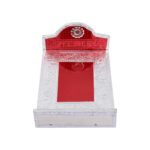 Click Pujan Wooden Silver Palang for Krishna – Medium, Traditional Laddu Gopal Palang with Intricate Carvings - Image 2