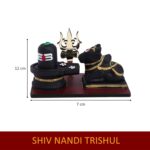 Click Pujan Shiv Nandi Trishul Idol | Lord Shiva with Nandi and Trishul Showpiece | Ideal for Home Temple, Pooja Room, Spiritual Décor, and Religious Gift - Image 5