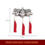 Click Pujan Silver Panchmukhi Hanuman Statue with Latkan for Home, Office & Temple - Image 2