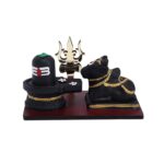 Click Pujan Shiv Nandi Trishul Idol | Lord Shiva with Nandi and Trishul Showpiece | Ideal for Home Temple, Pooja Room, Spiritual Décor, and Religious Gift - Image 2